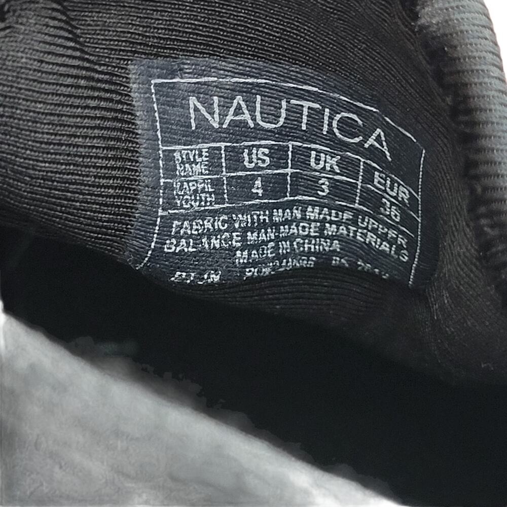 Nautica Kids Black Mesh Lace Up Athletic Sneakers Youth Size 4 - Picture 5 of 6